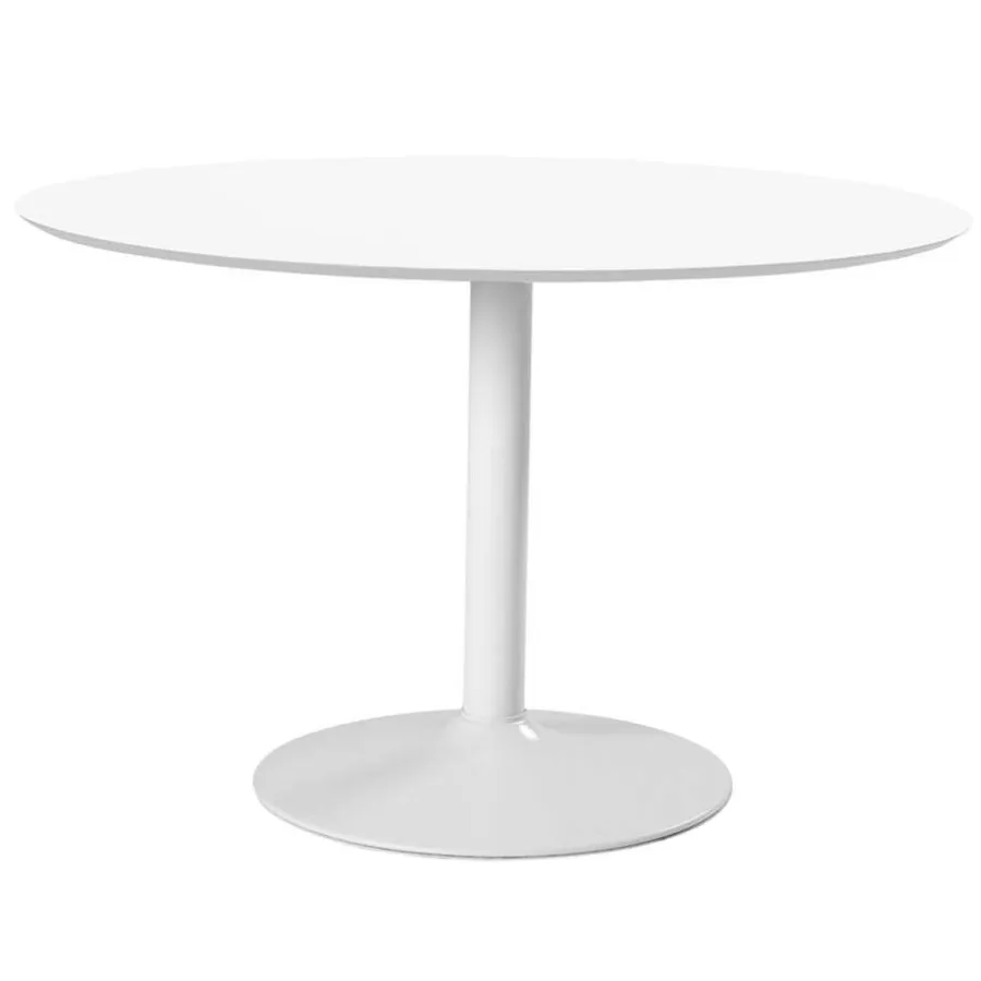 Ronde Eettafels-Leen Bakker Eetkamertafel Muberg - wit - 74x110x110 cm