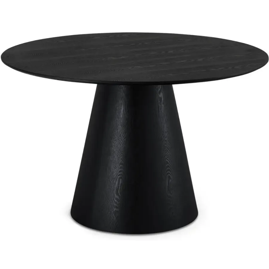 Ronde Eettafels-Giga Living EetkamertafelRond ø120cm - Zwart Eikenhout