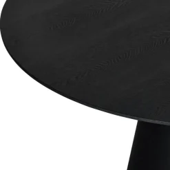 Ronde Eettafels-Giga Living EetkamertafelRond ø120cm - Zwart Eikenhout