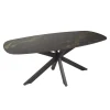 Giga Living Eettafel - Deens Ovaal 180cm - Zwart Keramiek - Ceramic Fossil