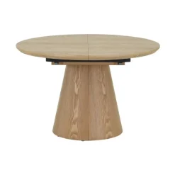 Giga Meubel Eettafel - Naturel - Uitschuifbaar - Ø120/160cm - Sivan