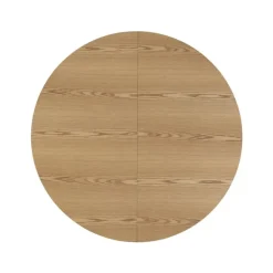 Giga Meubel Eettafel - Naturel - Uitschuifbaar - Ø120/160cm - Sivan
