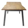 Giga Living Eettafel Acaciahout - 180cm - Stalen Onderstel - Rechthoek