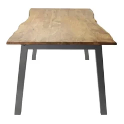 Giga Living Eettafel Acaciahout - 180cm - Stalen Onderstel - Rechthoek