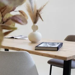 Giga Meubel Eettafel Acaciahout - Naturel - 160x90x77cm - Lars