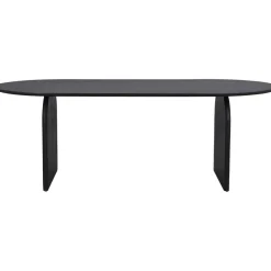 Ovale Eettafels-Leen Bakker Eettafel Bella - mokka - 75x180x100 cm