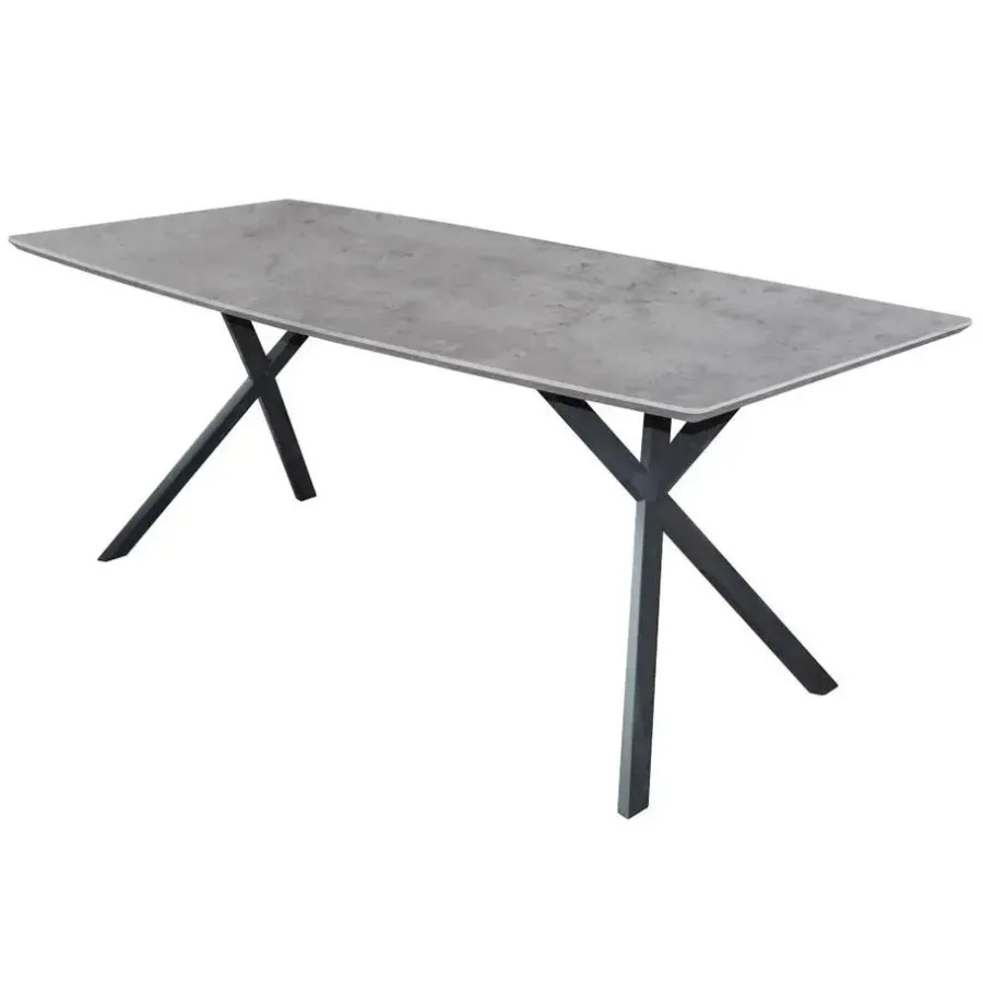 Rechthoekige Eettafels|Industriële Eettafels-Giga Living Eettafel Betonlook - 190x90x76cm