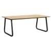 Leen Bakker Eettafel Brigitte rechthoekig - naturel/zwart - 200x100 cm