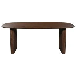 Ovale Eettafels-Giga Meubel Eettafel Deens Ovaal - Donkerbruin Mangohout - 240x100x76cm - Juro