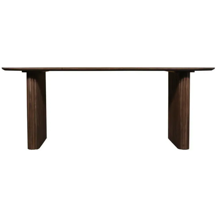 Ovale Eettafels-Giga Meubel Eettafel Deens Ovaal - Donkerbruin Mangohout - 240x100x76cm - Juro