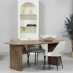 Ovale Eettafels-Giga Meubel Eettafel Deens Ovaal - Naturel Mangohout - 240x100x76cm - Juro