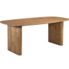 Giga Meubel Eettafel Deens Ovaal - Naturel Mangohout - 200x100x76cm - Juro
