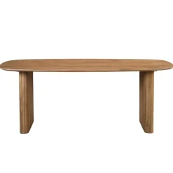 Giga Meubel Eettafel Deens Ovaal - Naturel Mangohout - 200x100x76cm - Juro