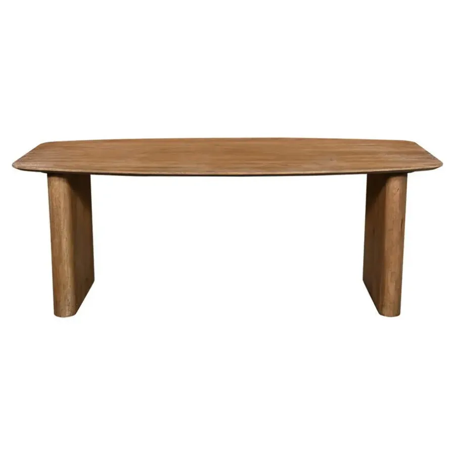 Giga Meubel Eettafel Deens Ovaal - Naturel Mangohout - 240x100x75cm - Dai