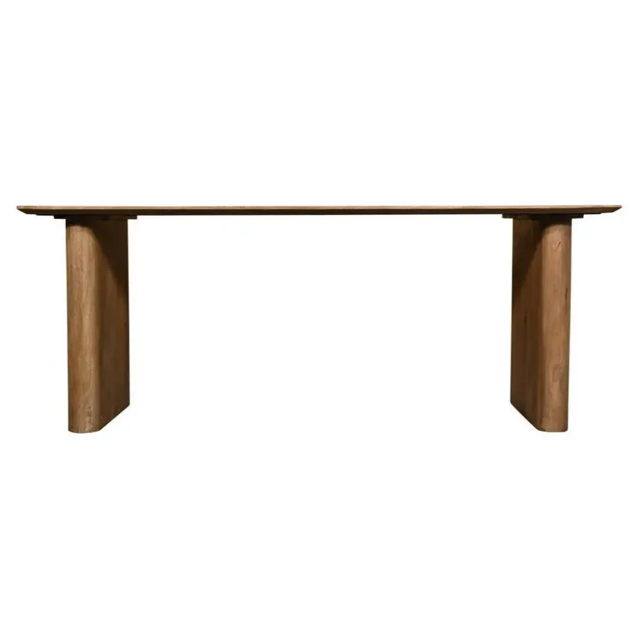 Giga Meubel Eettafel Deens Ovaal - Naturel Mangohout - 240x100x75cm - Dai