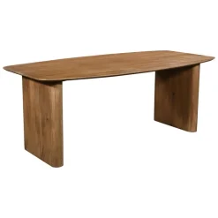 Ovale Eettafels-Giga Meubel Eettafel Deens Ovaal - Naturel Mangohout - 200x100x75cm - Dai