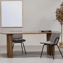 Ovale Eettafels-Giga Meubel Eettafel Deens Ovaal - Naturel Mangohout - 200x100x75cm - Dai
