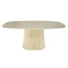 Ovale Eettafels-Giga Living Eettafel Deens Ovaal - Travertin - 180x90x76cm - Centro