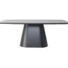 Giga Meubel Eettafel Deens Ovaal - Zwart Hout - 200x100x76cm - Moya