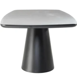 Giga Meubel Eettafel Deens Ovaal - Zwart Hout - 200x100x76cm - Moya