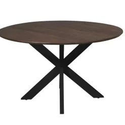 StarFurn Eettafel Deens Ovaal Bruin/Zwart - 130x130x76cm - Madison