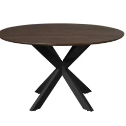 StarFurn Eettafel Deens Ovaal Bruin/Zwart - 130x130x76cm - Madison