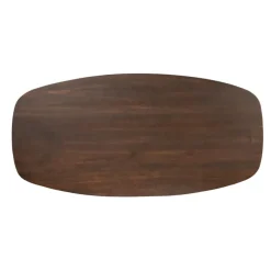 Houten Eettafels|Ovale Eettafels-StarFurn Eettafel Deens Ovaal Bruin Hout - 280x120x76cm - Ferris