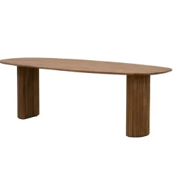 Ovale Eettafels-Giga Meubel Eettafel Deens Ovaal 300cm - Bruin Mangohout - Feline