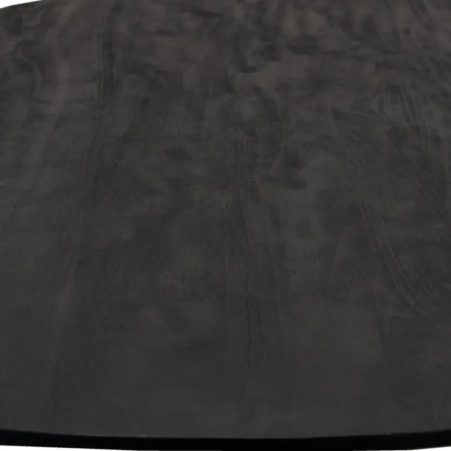 Giga Meubel Eettafel Deens Ovaal 220cm - Zwart Mangohout - Feline