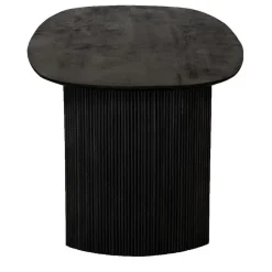 Giga Meubel Eettafel Deens Ovaal 220cm - Zwart Mangohout - Feline