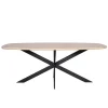 Ovale Eettafels-StarFurn Eettafel Deens Ovaal Naturel Hout - 240x110x76cm - Ferris