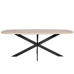 Ovale Eettafels-StarFurn Eettafel Deens Ovaal Naturel Hout - 240x110x76cm - Ferris