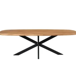 Ovale Eettafels-StarFurn Eettafel Deens Ovaal Naturel Hout - 200x100x76cm - Madison