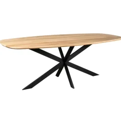 Houten Eettafels|Ovale Eettafels-StarFurn Eettafel Deens Ovaal Naturel Hout - 280x120x76cm - Ferris