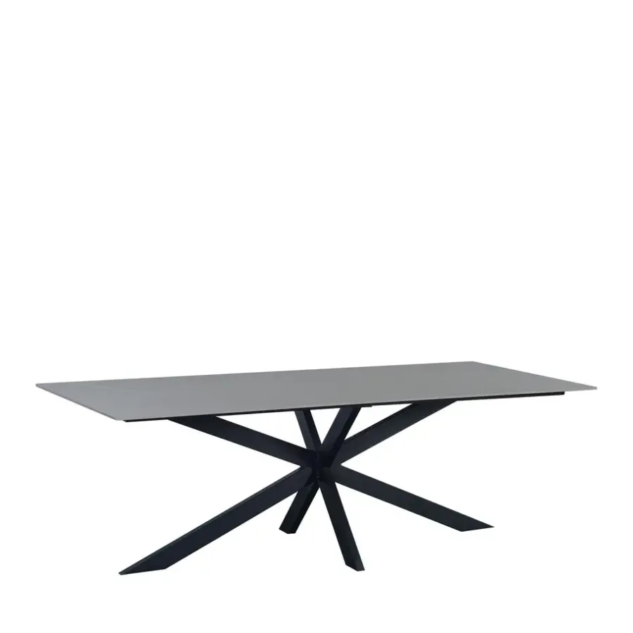 Dimehouse Eettafel Edin 170x90 cm marmerlook grijs - Stoneware - Grijs