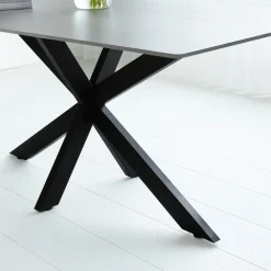 Dimehouse Eettafel Edin 170x90 cm marmerlook grijs - Stoneware - Grijs