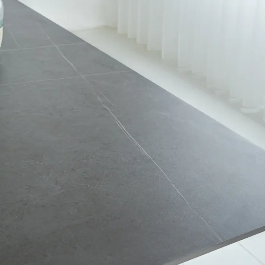 Dimehouse Eettafel Edin 170x90 cm marmerlook grijs - Stoneware - Grijs