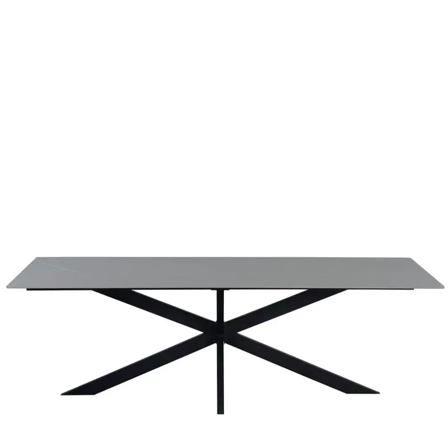 Dimehouse Eettafel Edin 170x90 cm marmerlook grijs - Stoneware - Grijs