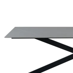 Dimehouse Eettafel Edin 170x90 cm marmerlook grijs - Stoneware - Grijs