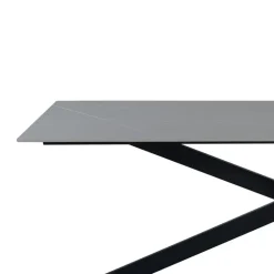 Dimehouse Eettafel Edin 170x90 cm marmerlook grijs - Stoneware - Grijs