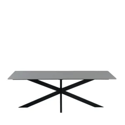 Dimehouse Eettafel Edin 230x100 cm marmerlook grijs - Stoneware - Grijs