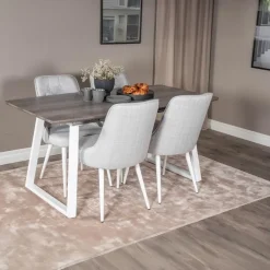 Fjôrd Eettafel Eiken Hout Uitschuifbaar - 160x85x75cm - Inca