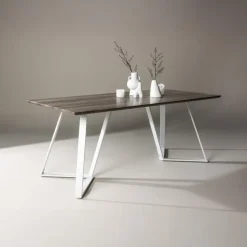 Fjôrd Eettafel Eiken Hout Wit - 180x90x75cm - Marina