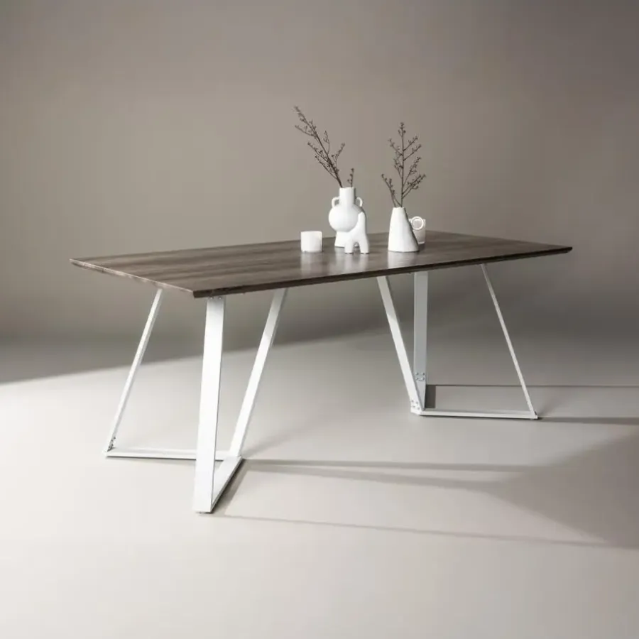 Fjôrd Eettafel Eiken Hout Wit - 180x90x75cm - Marina