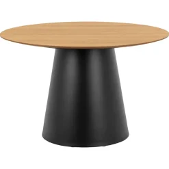 Houten Eettafels|Ronde Eettafels-Giga Living Eettafel Eiken Naturel - Rond 120x120x75cm - Skagen