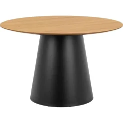 Houten Eettafels|Ronde Eettafels-Giga Living Eettafel Eiken Naturel - Rond 120x120x75cm - Skagen