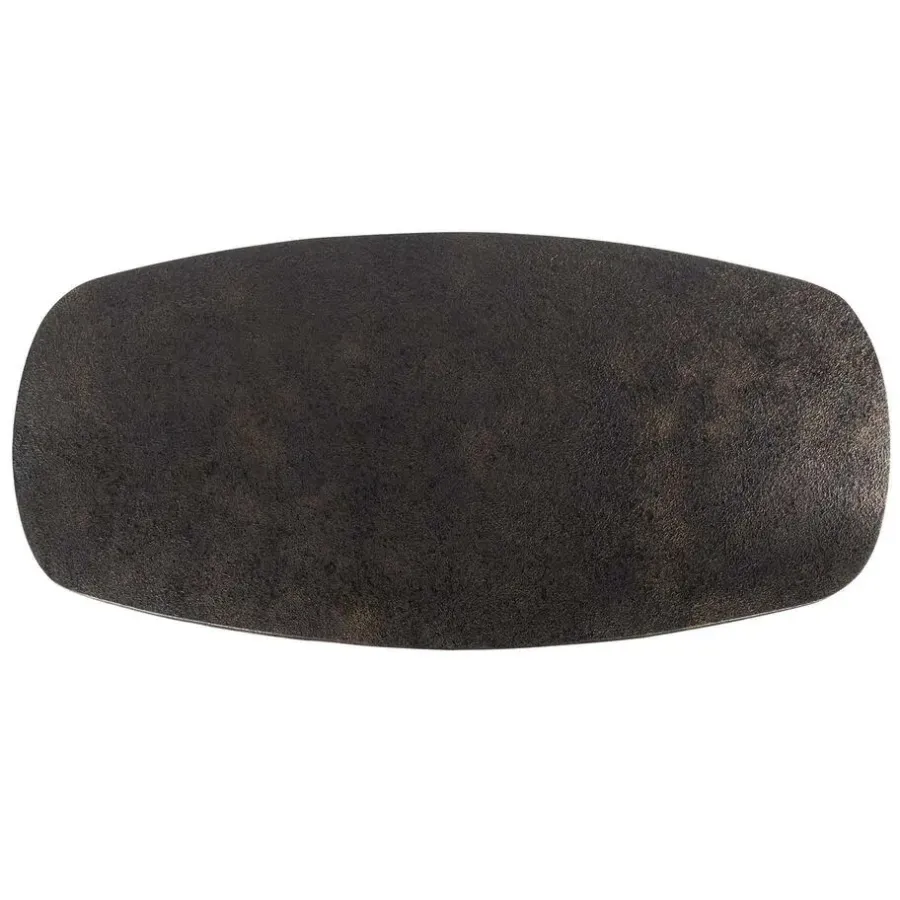 Ovale Eettafels-Giga Living Eettafel Grijs Staal - 215x105x77cm - Metallic