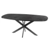 Ovale Eettafels-Giga Living Eettafel Grijs Staal - 180x90x77cm - Metallic