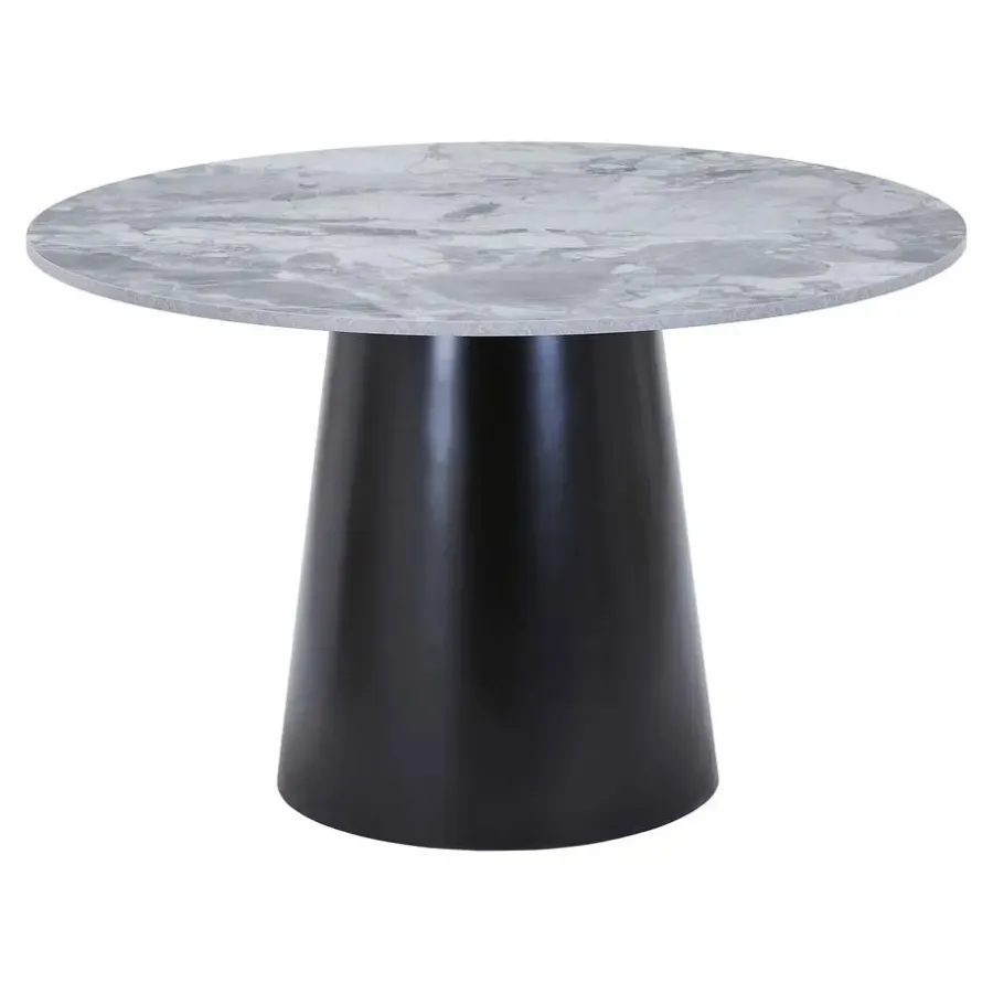 Ronde Eettafels-House Nordic Eettafel Grijs/Zwart - Rond - 120x120x75cm - Brito