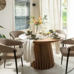 Leen Bakker Eettafel Irene - walnoot - uitschuifbaar